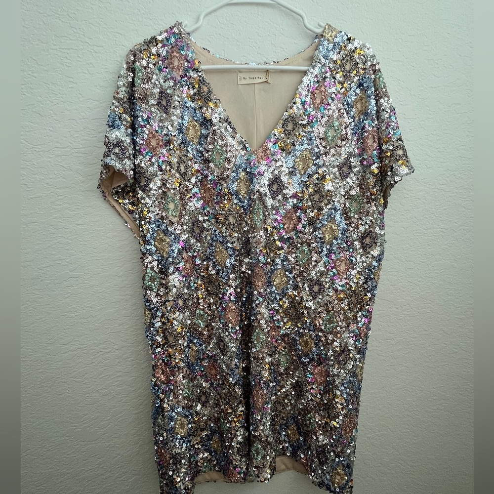 Sequin oversized dress